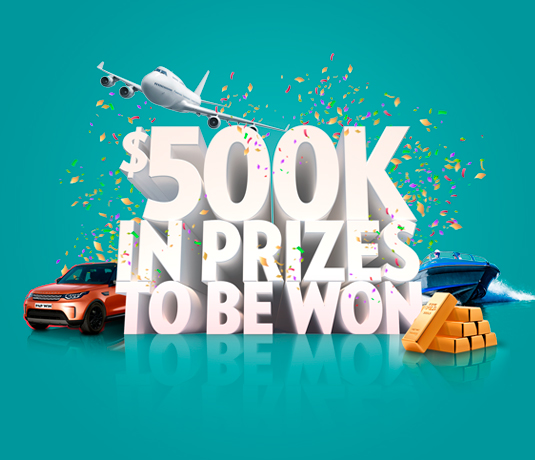 Over $500K in prizes to be won